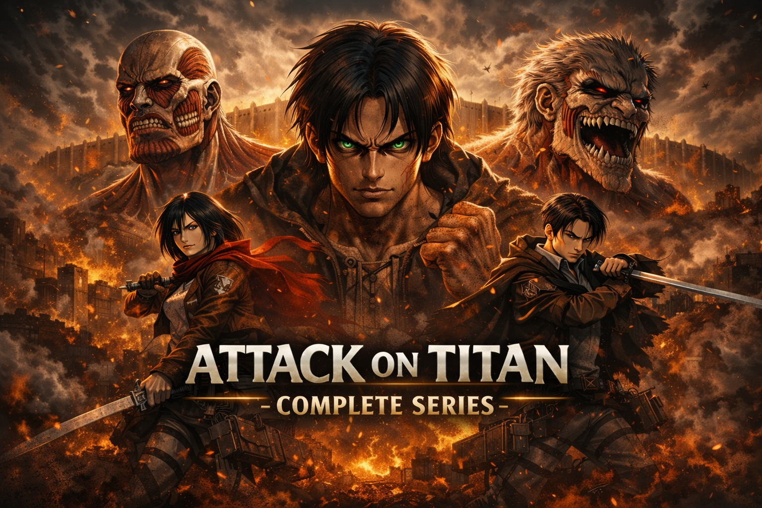 🎬 Attack on Titan [9.1 / 10] – Complete Series Download Page Layout
